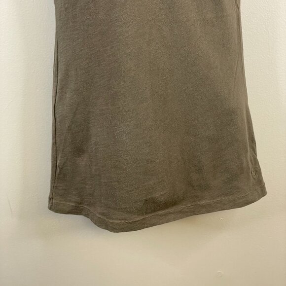 Y2K American Eagle Vintage Top Womens Small Brown Elena V Neck Mid Length Layer - Picture 6 of 10